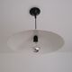 Suspension Lita - white tole - 45 cm - industrial type - 1960's