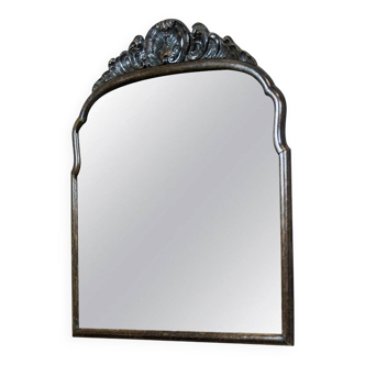 Antique Neo-Rococo Mirror in Wooden Frame, 1890s
