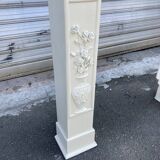 Old carved wooden fireplace