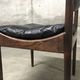 Set of 4 Rio palisander & black leather chairs, Modus model, by Kristian Vedel for Soren Willadsen