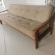 Banquette day bed en chêne design 1970