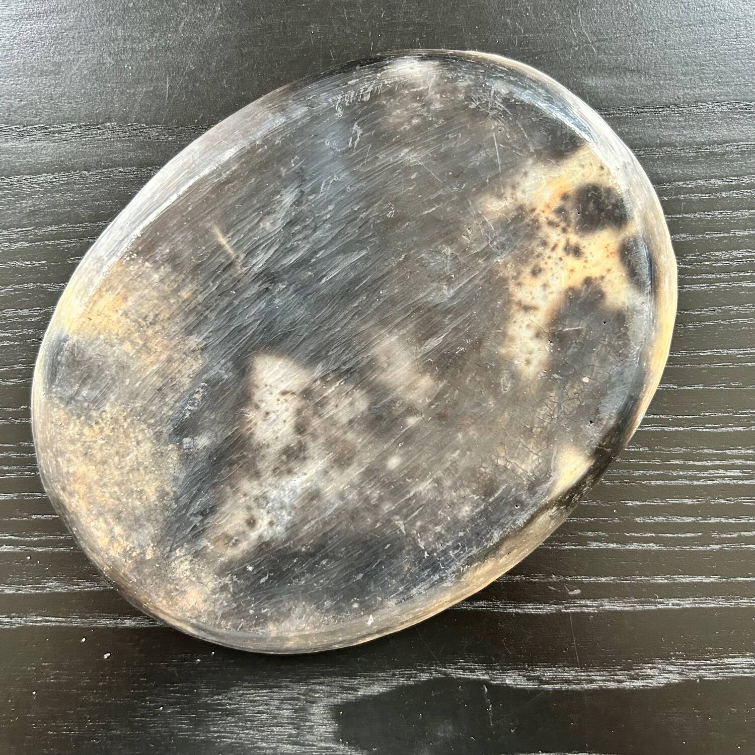Handmade clay and ash dish