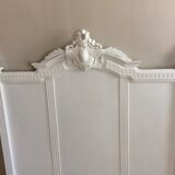 Painted wooden old bedhead