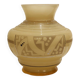 Yellow glass vase with Art Deco decoration signed D'Argyl circa 1930