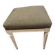 Pouf carré Louis XVI – garniture piquée – velours flammé laine (1986)