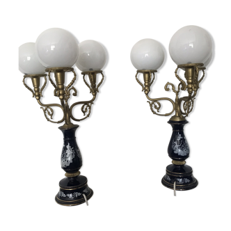 Lot de 2 lampes florentines