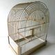 Cage à oiseaux en métal doré des années 60
