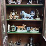 Library from the Napoléon III era. Brass inlay, mahogany, brass decoration.
