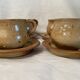 Ensemble de 6 tasses en grès vintage