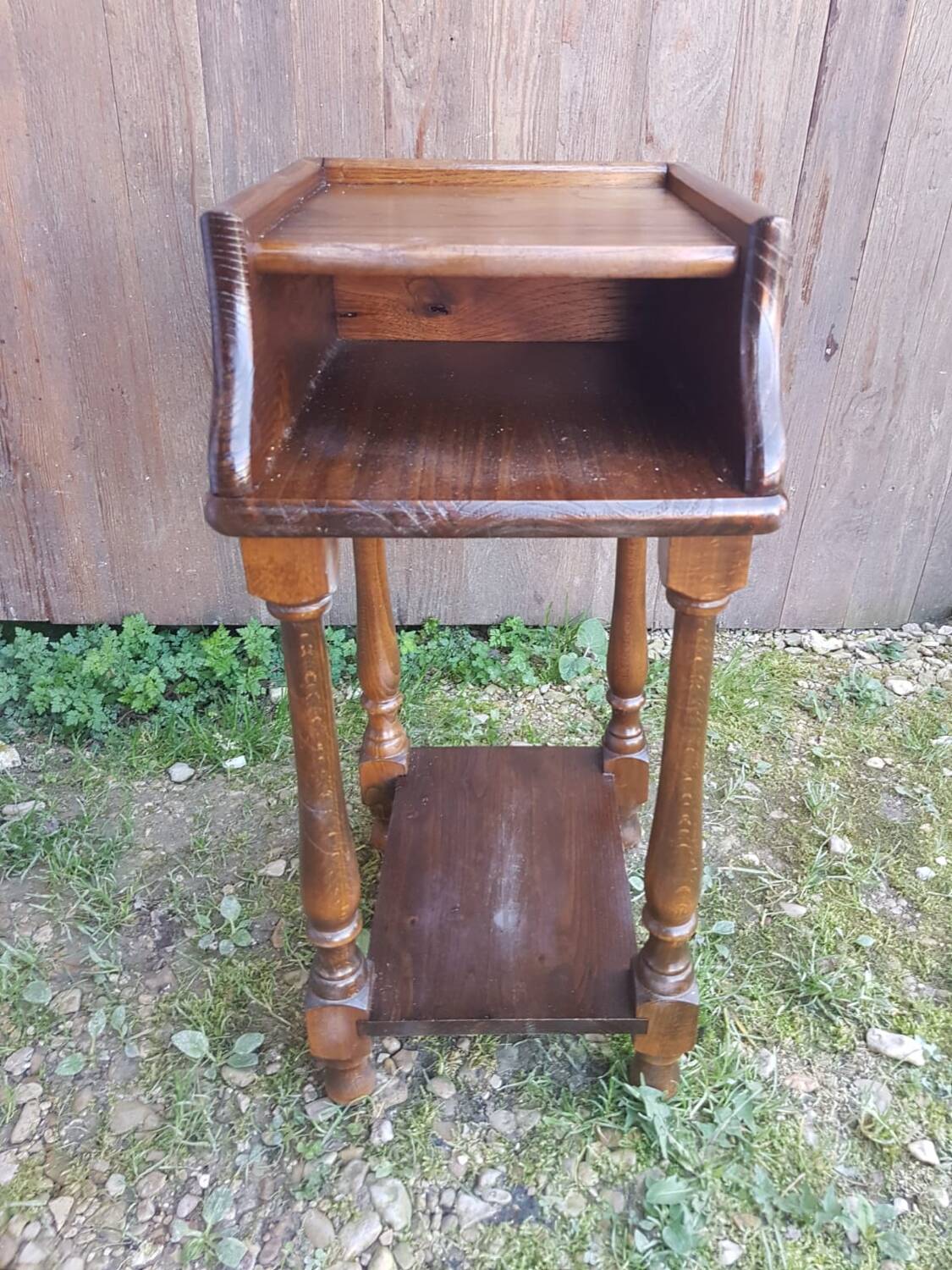 Chevet table nuit  bois + case vintage