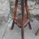 3 tabourets brutaliste en bois H 80 cm