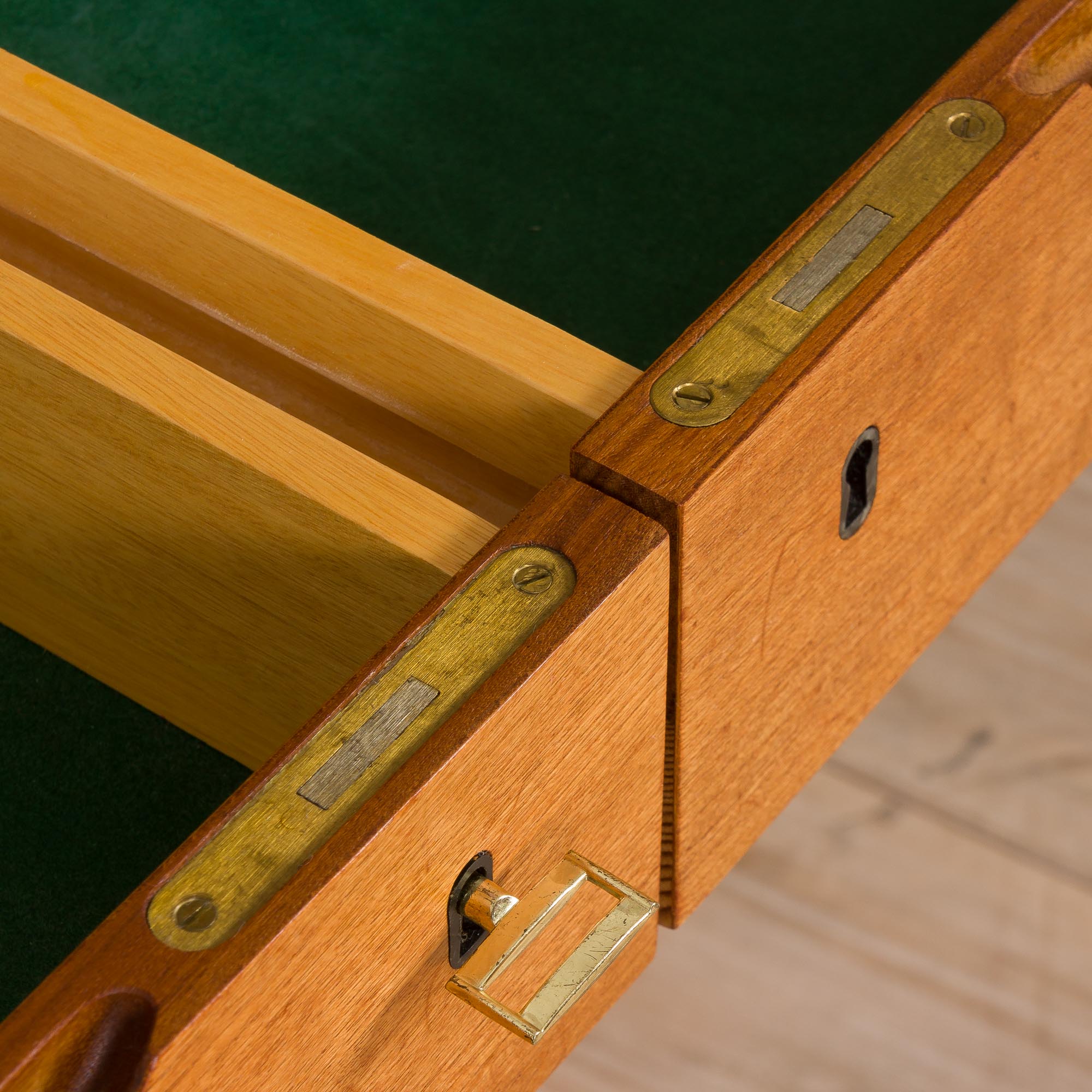 Rival 2 bay teak wall unit with 3 cabinets and 5 shelves by Brodrene Jatogs Norway, Kjell Riise, 196
