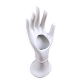 Main Baguier / Soliflore en porcelaine blanche