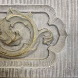 Neoclassical plaster fireplace with caryatids (nude women)