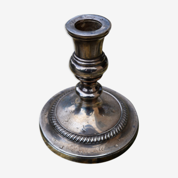 Silver metal candlestick