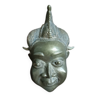 Vintage African bronze mask