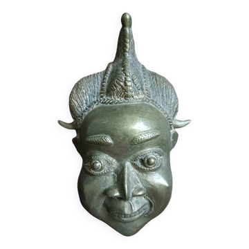 Vintage African bronze mask