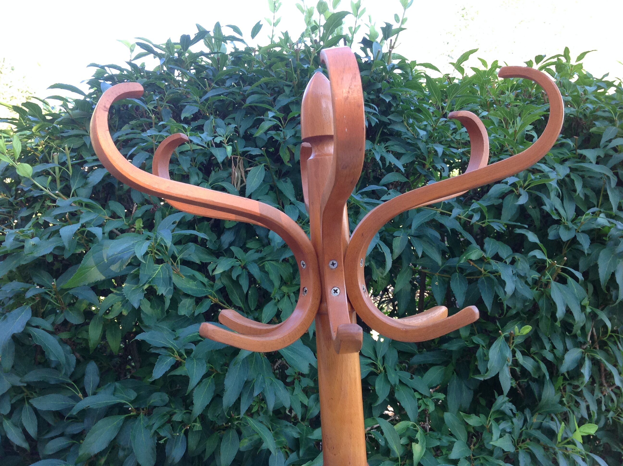 Coat rack with six heads in curved wood Baumann / vintage 50s-60s