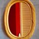 Miroir en rotin