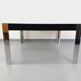 Vintage Italian square dining table by Faleschini for Mariani glass
