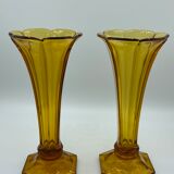 Pair of Val Saint Lambert vases