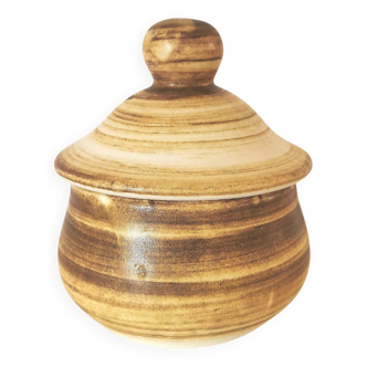 sucrier en céramique Longchamps beige et marron