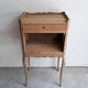 Vintage wooden bedside - Louis XV style nightstand in Oak