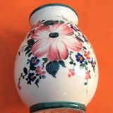 Vase Saint-Clément France ceramic with floral decoration Height: 110mm