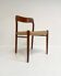 Chaise modèle 75 par Niels O. Möller, restaurée, années 1950