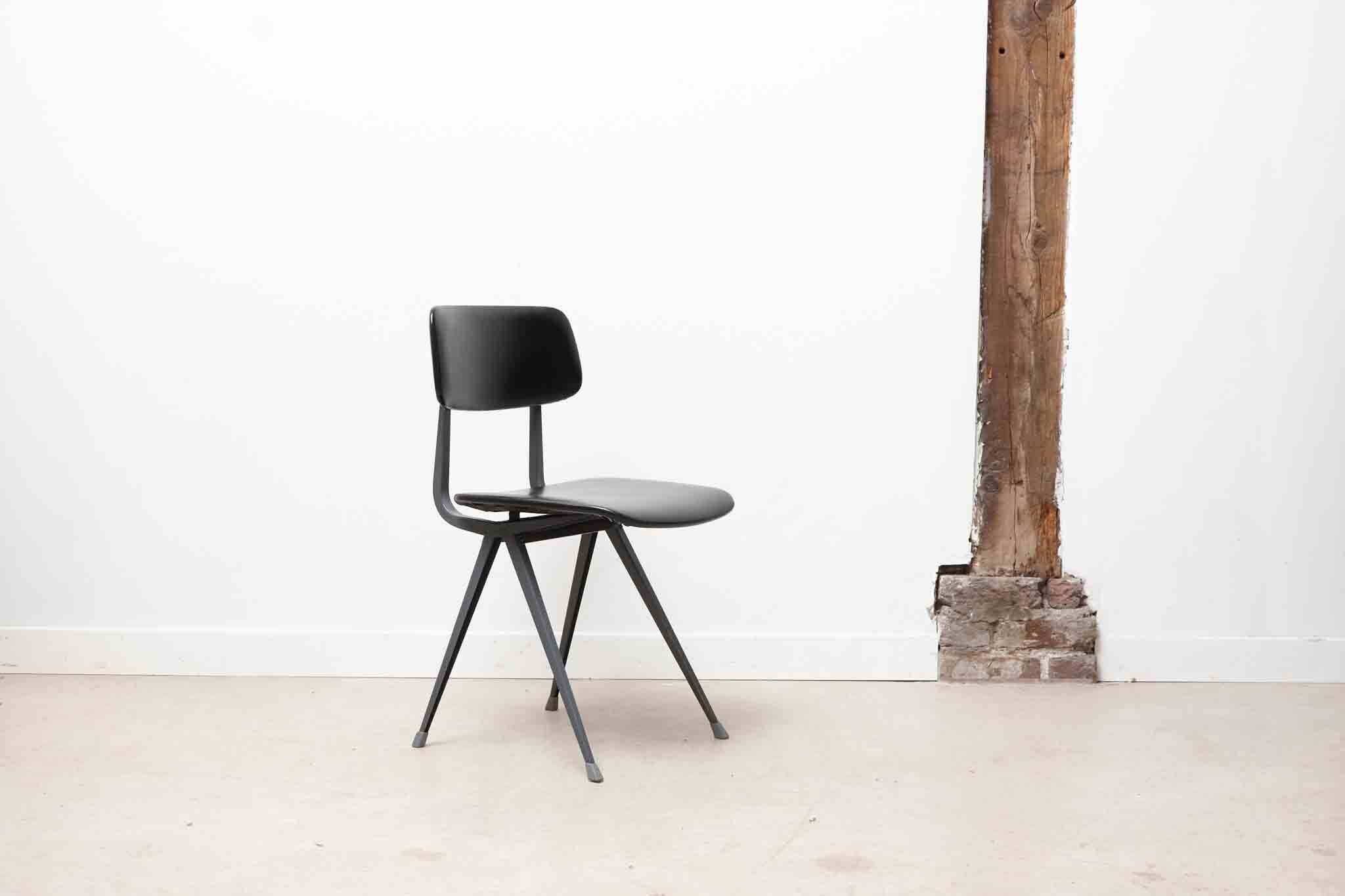 Chair "Result" Friso Kramer imitation leather black
