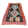 Vintage multicoloured black Berber rug - 140 x 270 cm