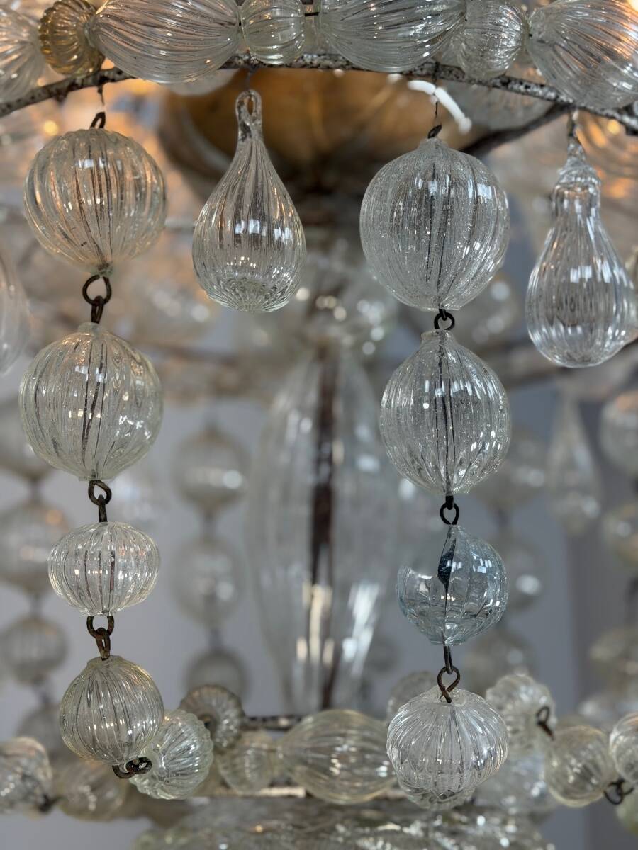 Lustre made of Murano glass beads, Venice around 1900