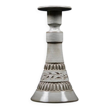 Ceramic candle holder with geometric decoration by Huguette Bessone - Vallauris