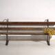 Old bench in iron and pine wood – Central Europe, around 1920