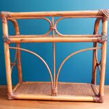 Rattan wall shelf