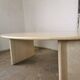 Oval coffee table in travertine, marble from the 70s/80s