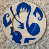 Fauvism style plate ceramic St Clément