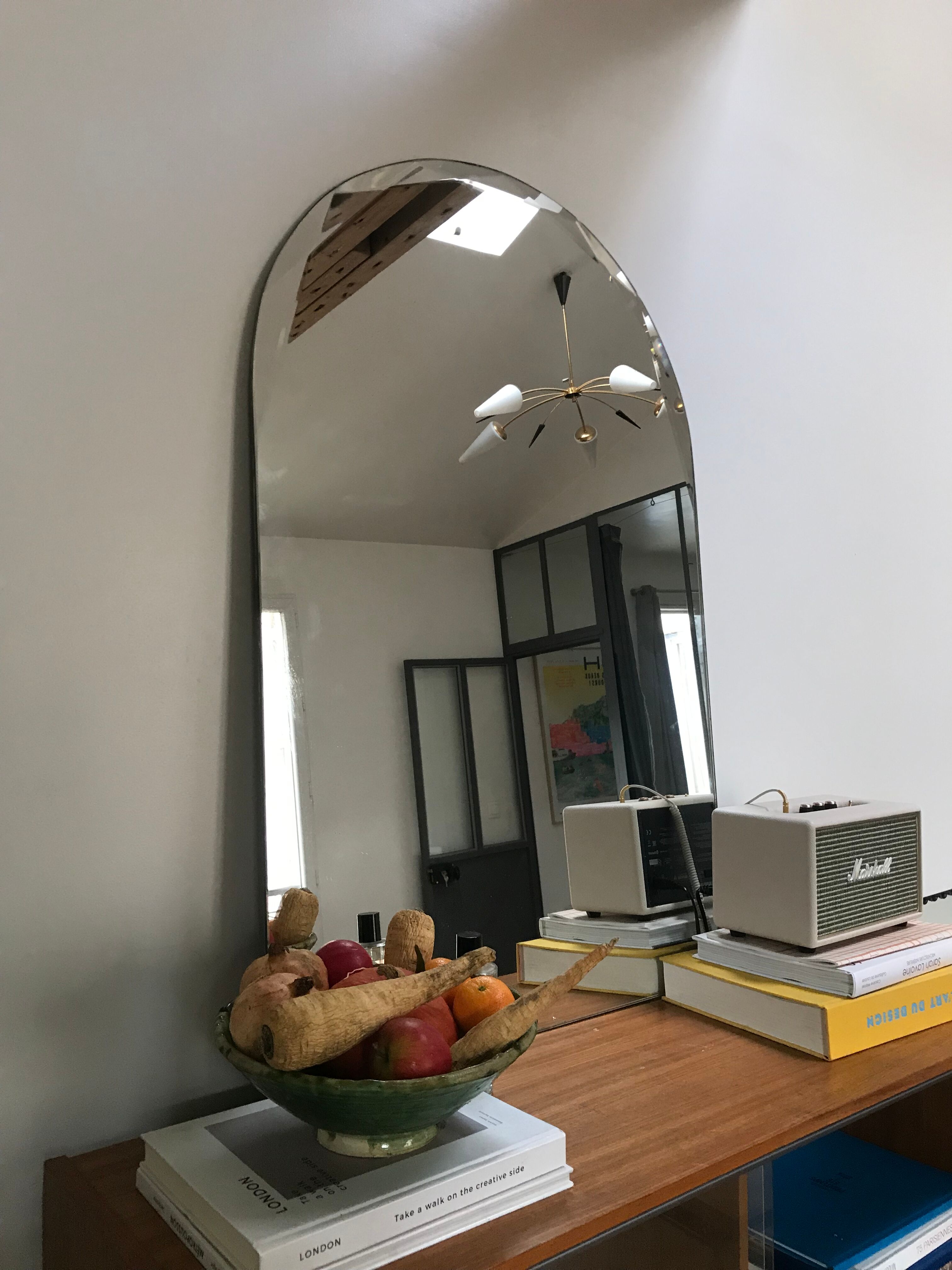 Bevelled arch mirror - 120 x 72cm