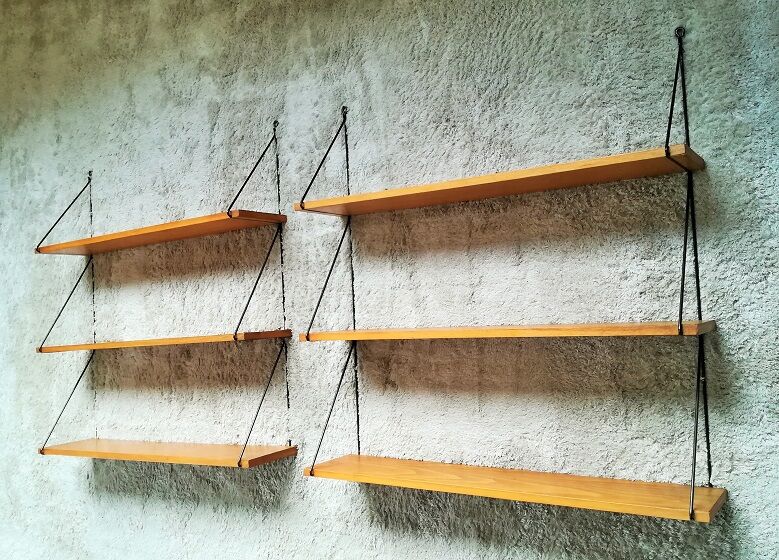 Pair of wall shelves