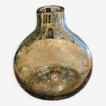 Petit vase verre bullé