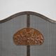 French Art Deco wrought iron fireplace screen with 3 panels