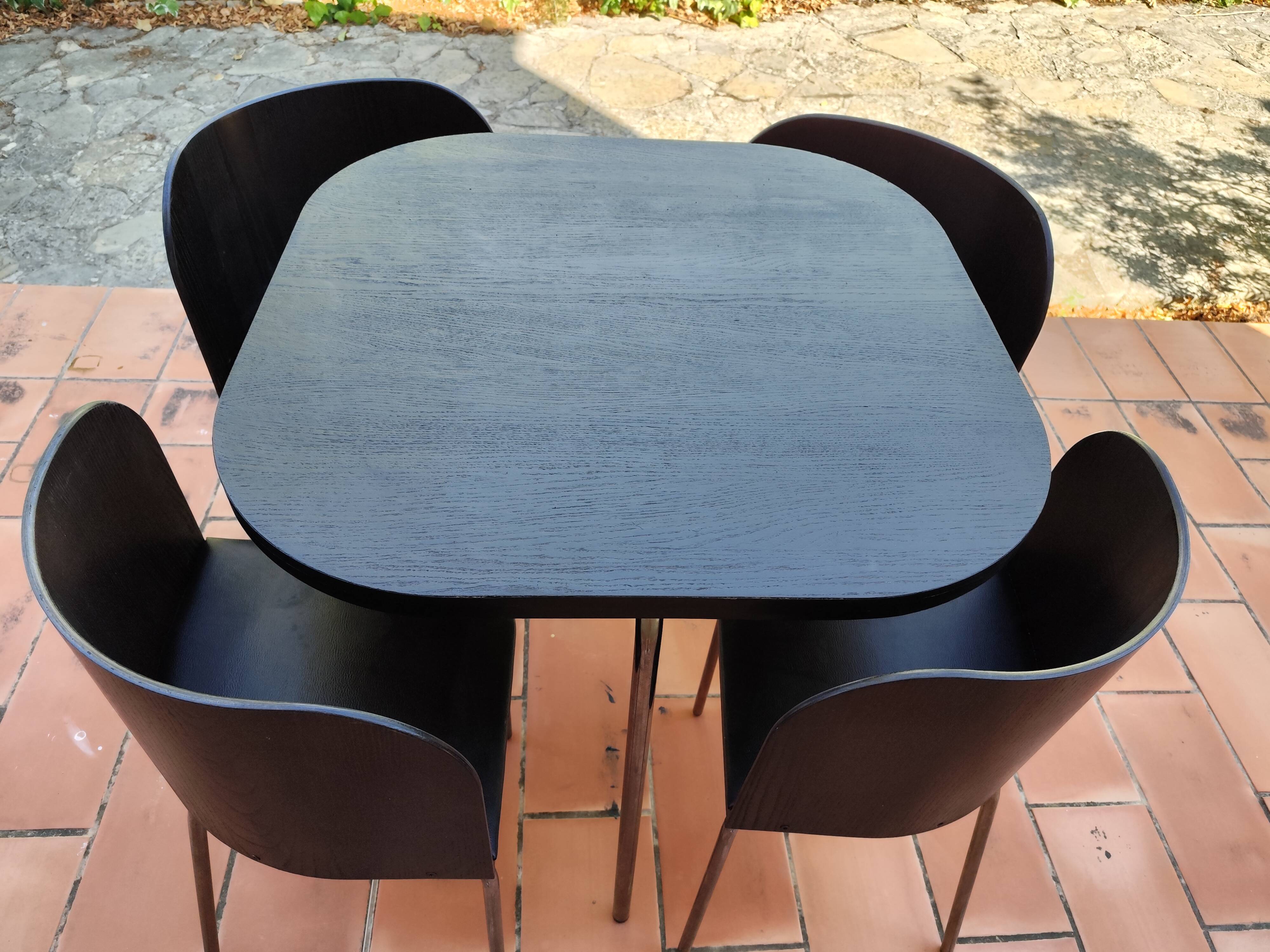 Table and 4 Chairs Model Fusion by Sandra Kragnert for Ikea, Sweden, 1990