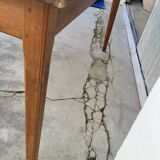 Old rustic farm table, one drawer - 1m30