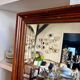 Rectangular mirror in dark wood 139 x 51 cm