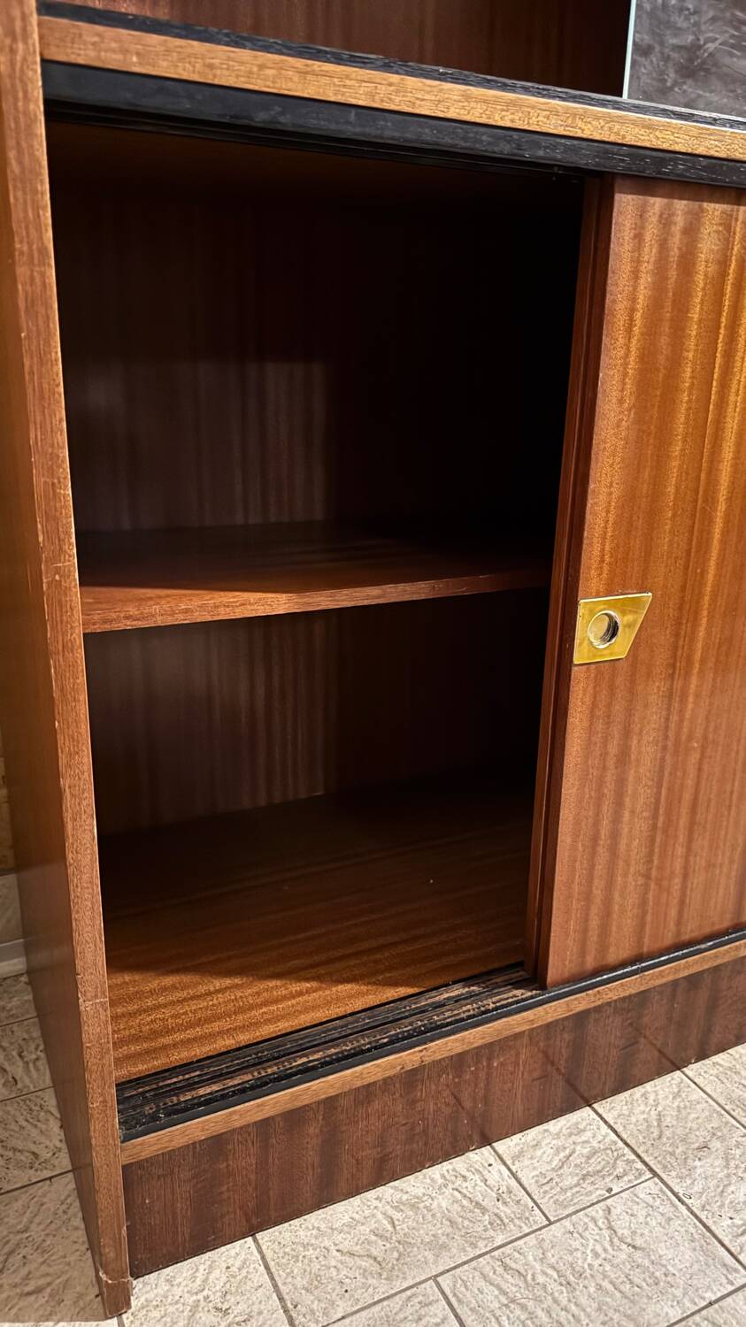 Vitrine en acajou verni 1960/70