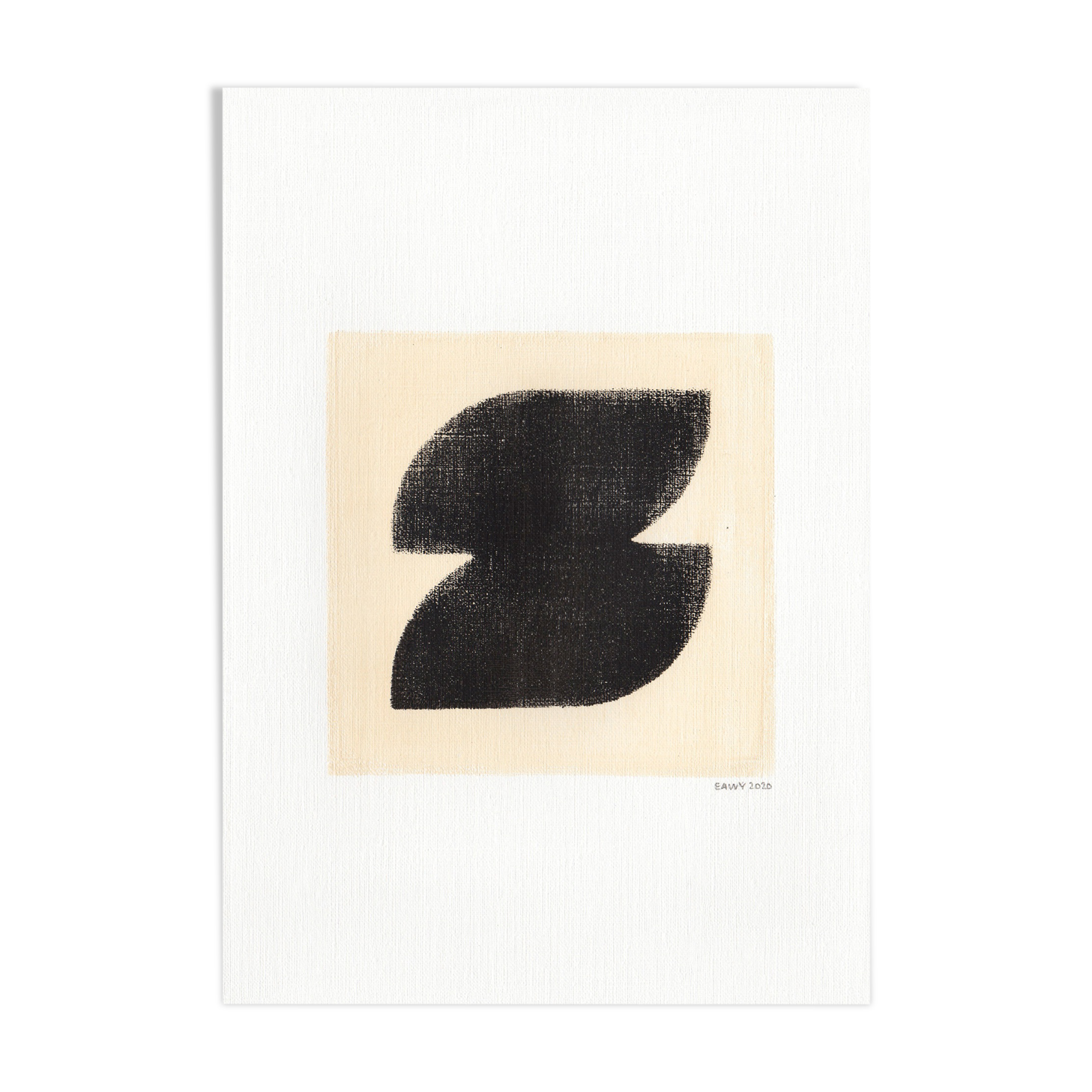 Painting on paper, Scandinavian style abstract illustration