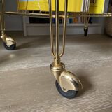 Desserte porte-vinyles sur roulettes