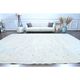 1970s Vintage Persian Handmade Wool Cotton Light Blue Area Rug 291x397