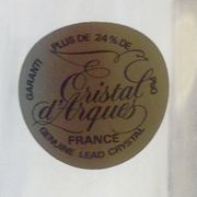 Engraved Crystal D'arques Crystal decanter