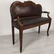 Leather bistro bench